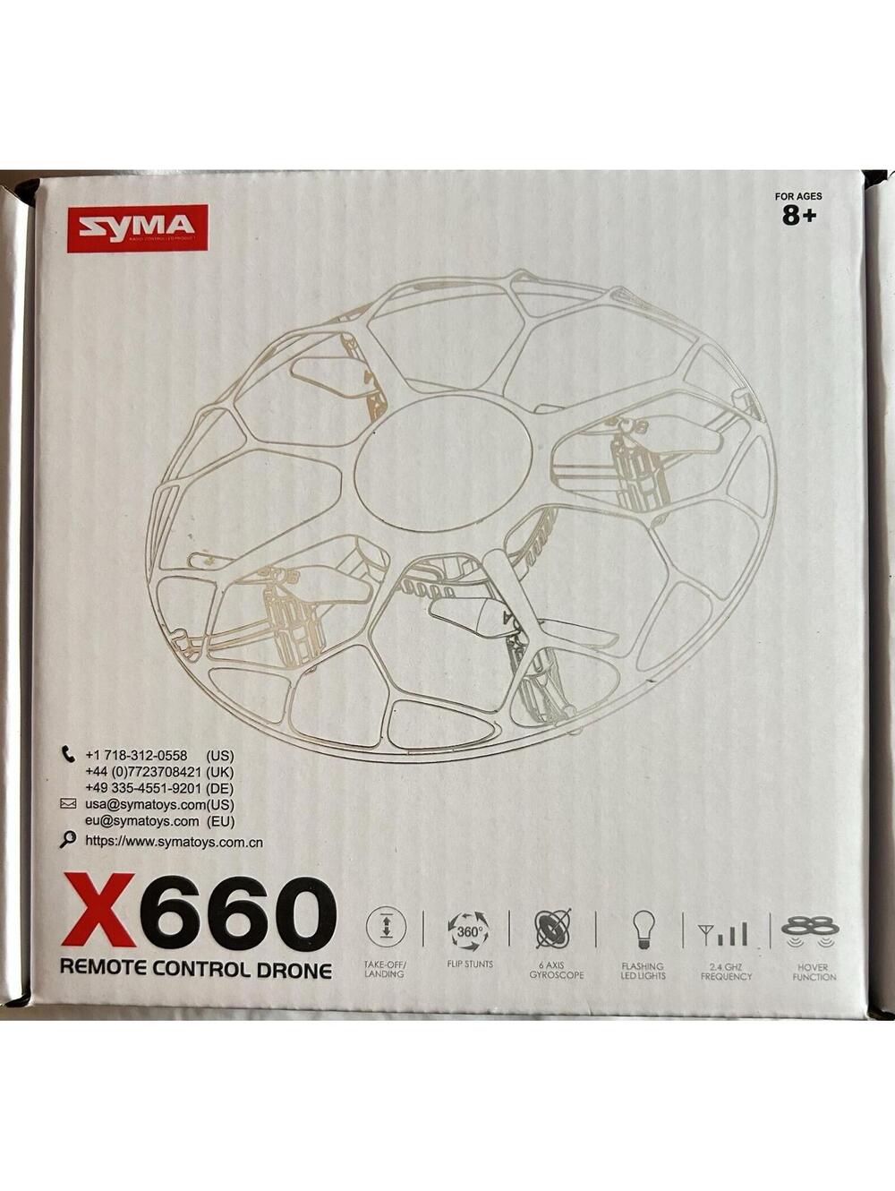SYMA Mini Drone X660 LED Lights RC Quadcopter Black & Latte Color